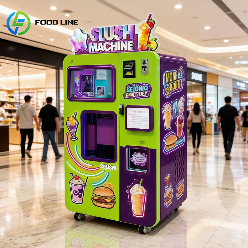 Slushie Machine Vending - آلة صنع السلاش والمشروبات المجمدة بنظام
