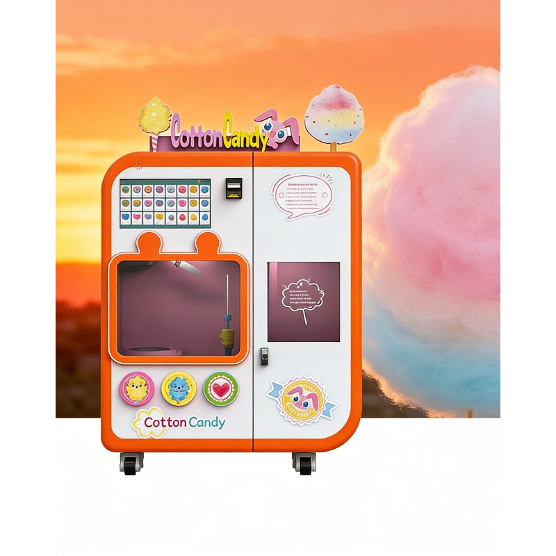 Commercial Vending Machine - آلة بيع حلوى القطن الأوتوماتيكية بالكامل