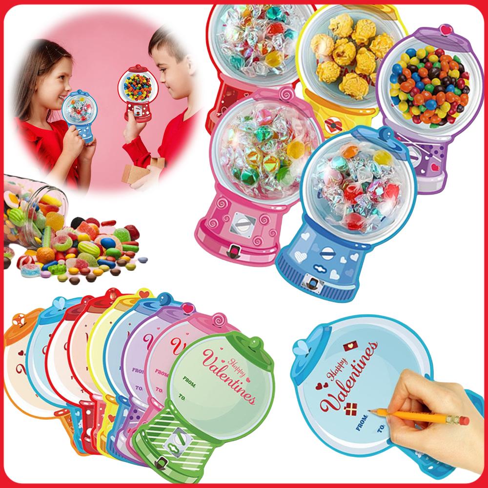 Bubble Gum Machine - 18/36 قطعة بطاقات حاملة حلوى عيد