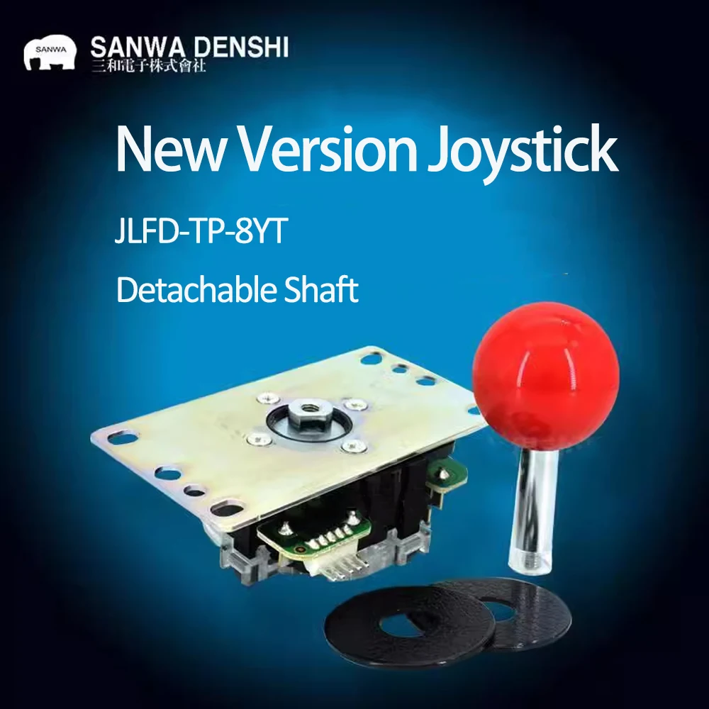 Arcade Game Jackpot - عصا التحكم SANWA اليابانية الأصلية، JLFD-TP-8YT،