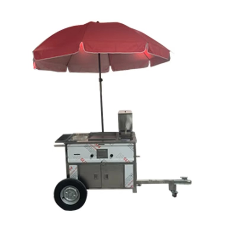 عربة طعام متنقلة مدمجة بعجلات  - مراجعة Hot Dog Vending Cart وسعره