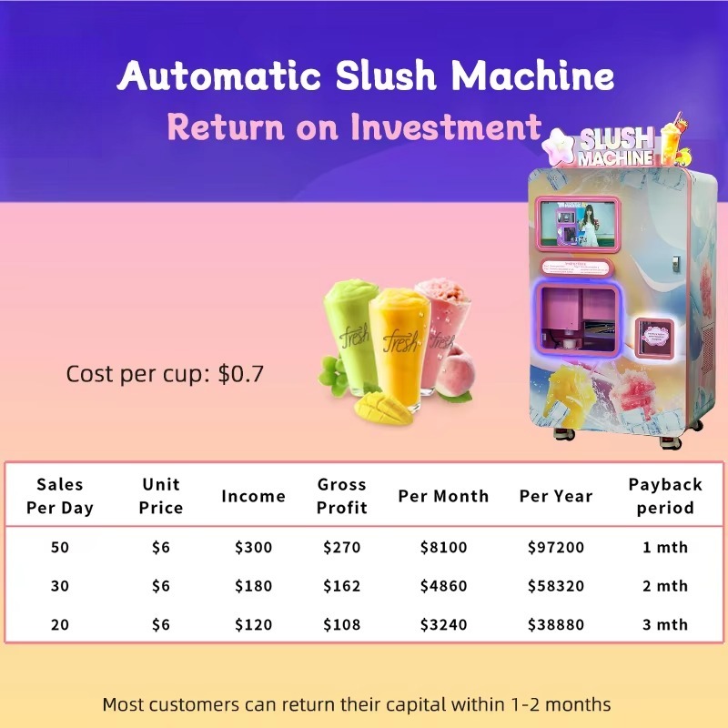 ماكينة بيع السلاش القابلة للتع - مراجعة Slushie Machine Vending وسعره