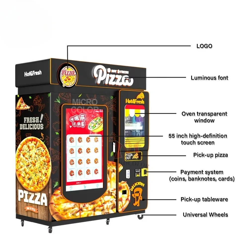 آلة بيع البيتزا ذاتية الخدمة ا - مراجعة Commercial Vending Machine وسعره
