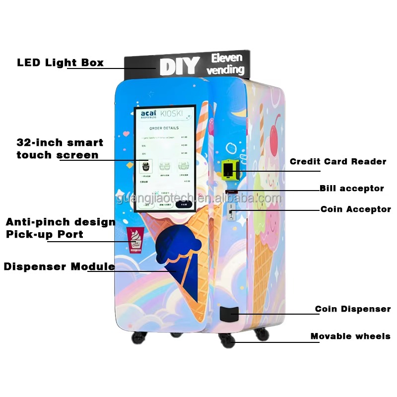 آلة بيع الآيس كريم التجارية ال - مراجعة Commercial Vending Machine وسعره