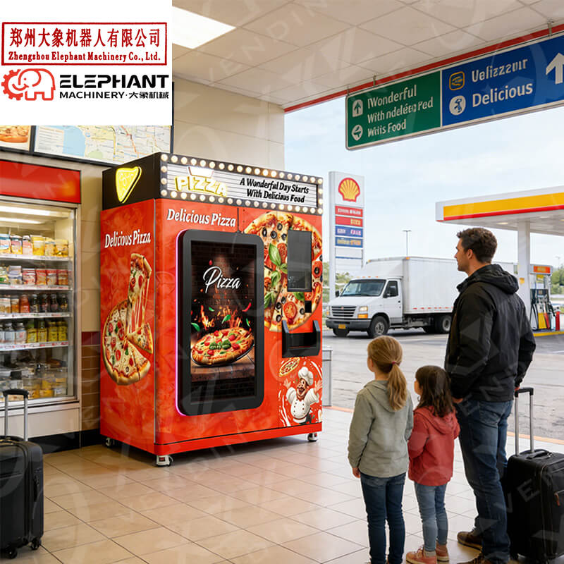 آلة بيع البيتزا الذكية التجاري - مراجعة Commercial Vending Machine وسعره